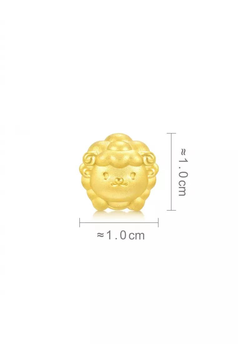 Charme 999 24K Gold Chinese Zodiac Sheep Charm 93698C (Bracelet not included)