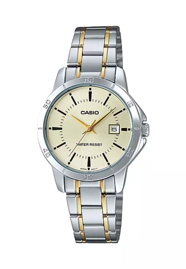 Casio stainless clearance steel women's watch