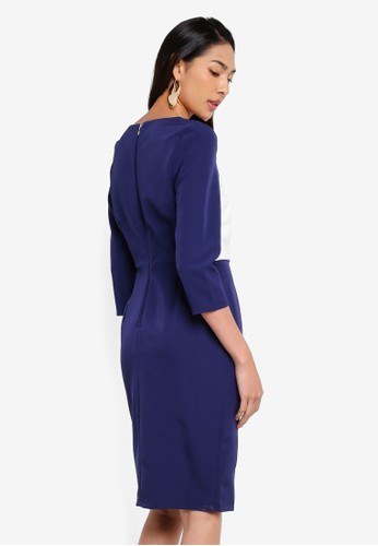Jual Paper Dolls Hurley Navy And White Colour Block Dress Original