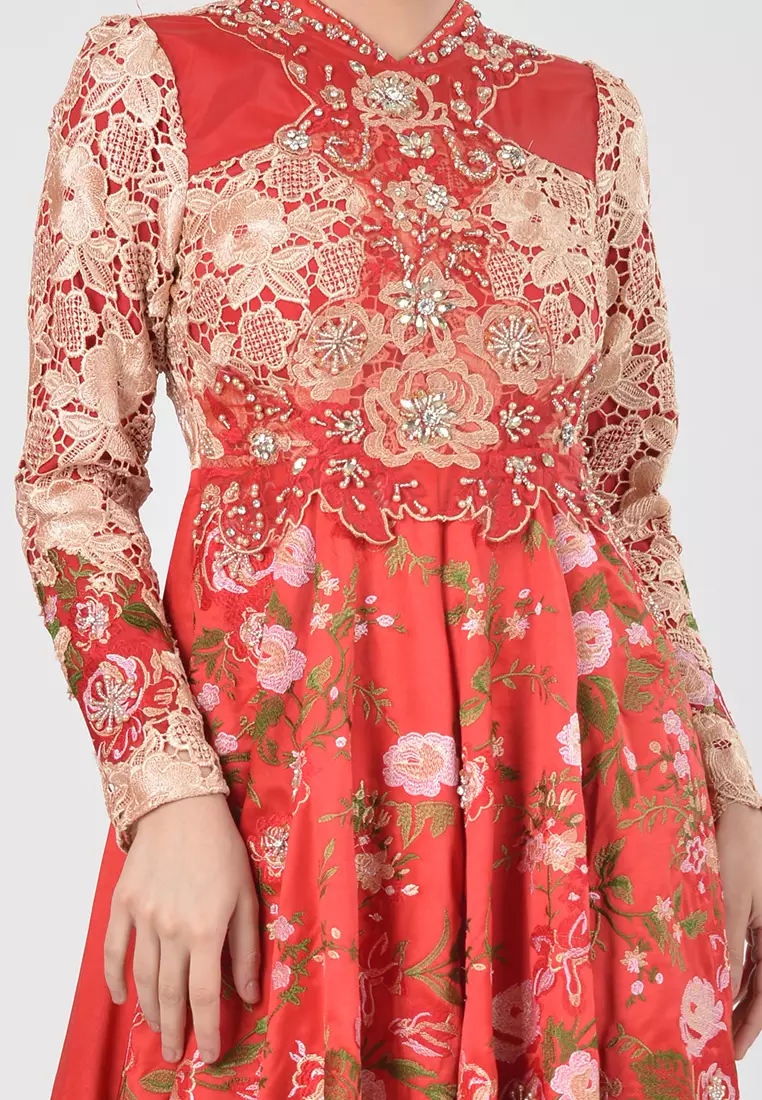 Bibiq Gamis Brokat Satin