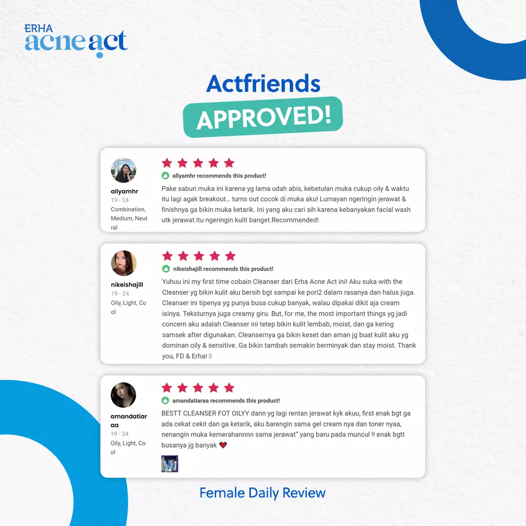 ERHA Acneact Oil-Free & Acne Control Cleanser - Sabun Wajah Kulit Minyak & Jerawat | BHA | Sulfur