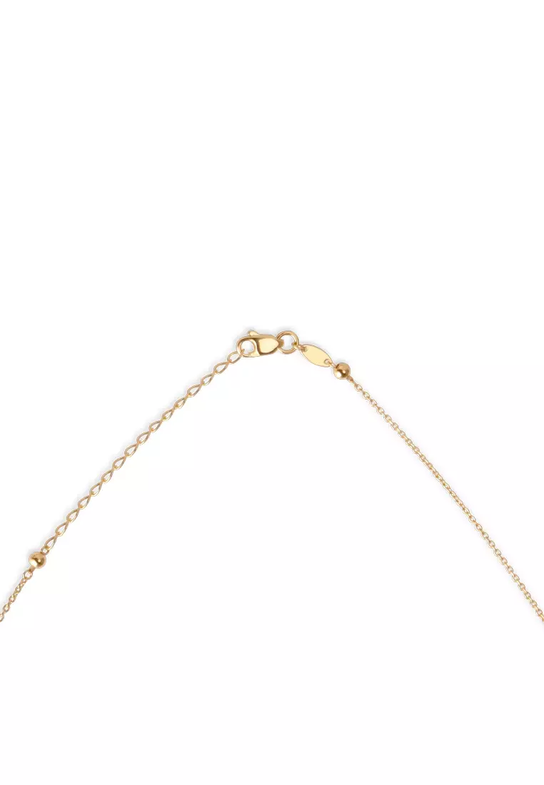 Engravable Heart Necklace 18k Gold