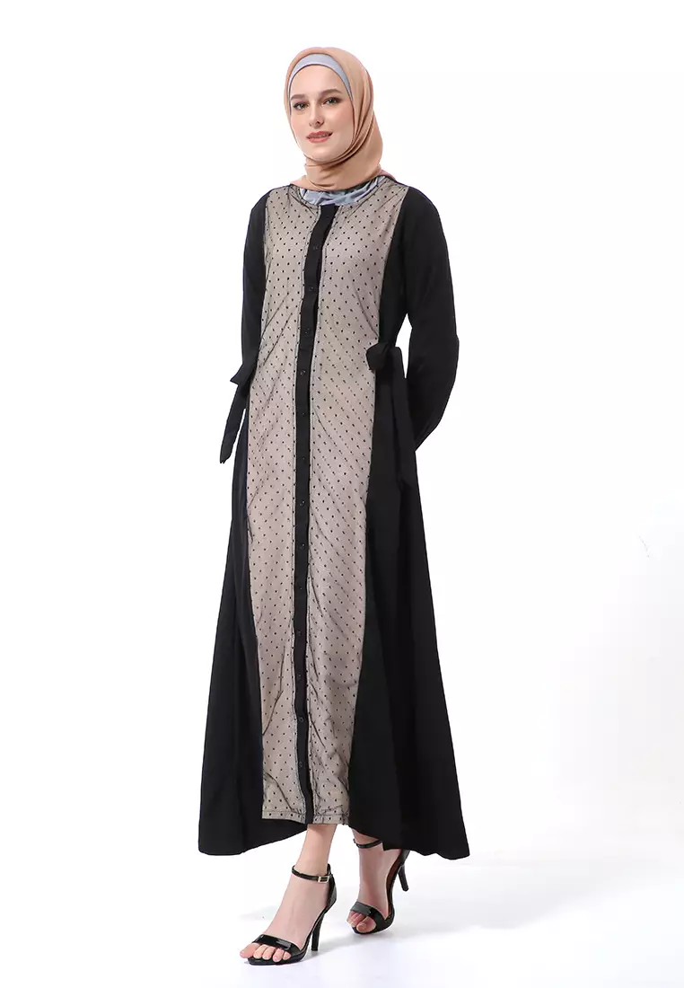 Palupi Dress Gamis Muslimah Wanita Lengan Panjang Regular Fit High Quality - Coksu
