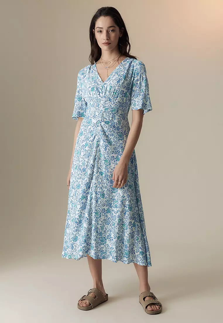 Printed Midaxi Tea Dress