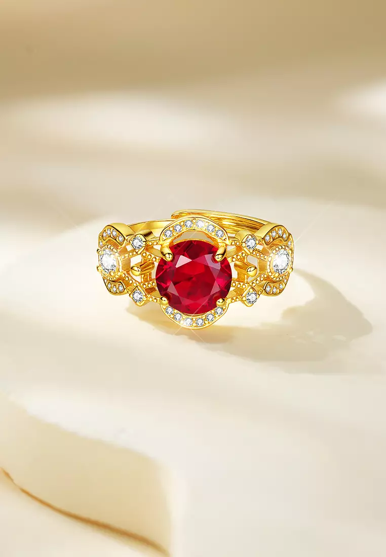 Cincin Wanita Perhiasan Mewah Elegan Berlian Zircon 5A Free Size Cincin Tunangan Cewek Rings