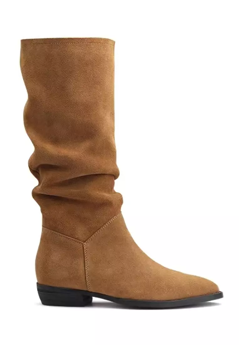 Long discount suede boots