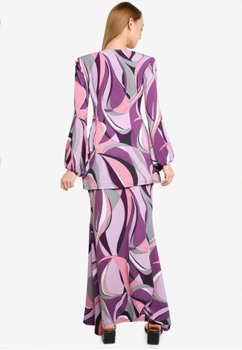 Buy Midi Kurung Ruffle from Zuco Fashion in Pink at Zalora