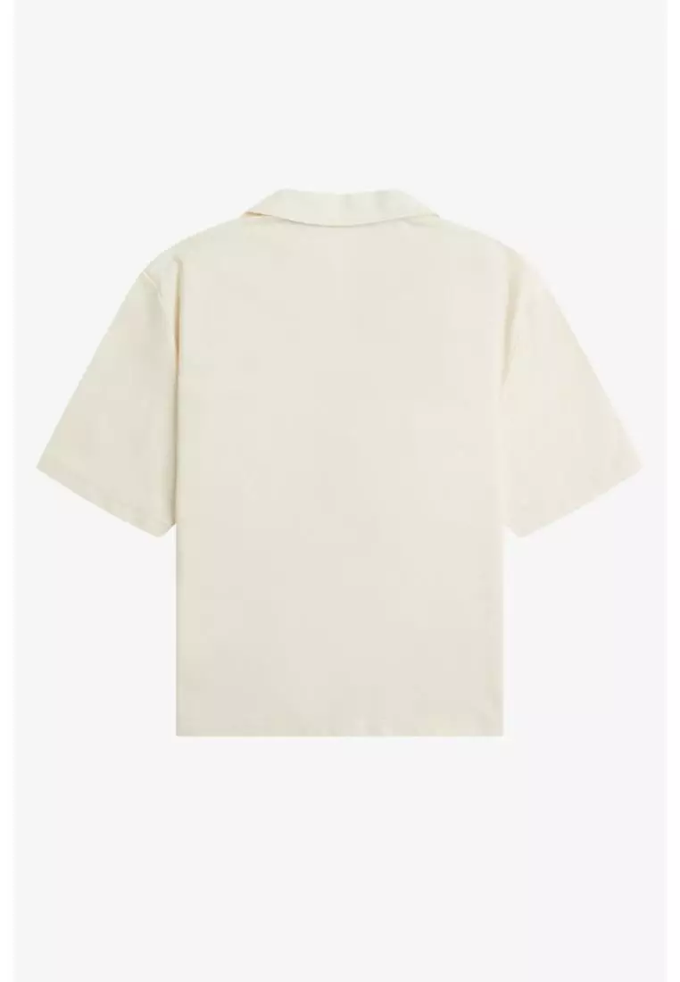 Fred Perry G9192 Open Collar Jersey Shirt (Ecru)