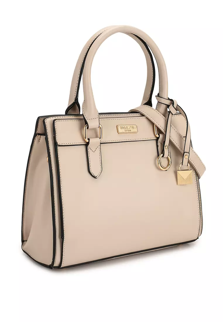 Buy Unisa Faux Leather Structured Convertible Top Handle Bag Online ZALORA Malaysia