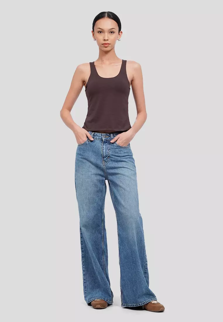Fitted Tank Top with Bra Pads