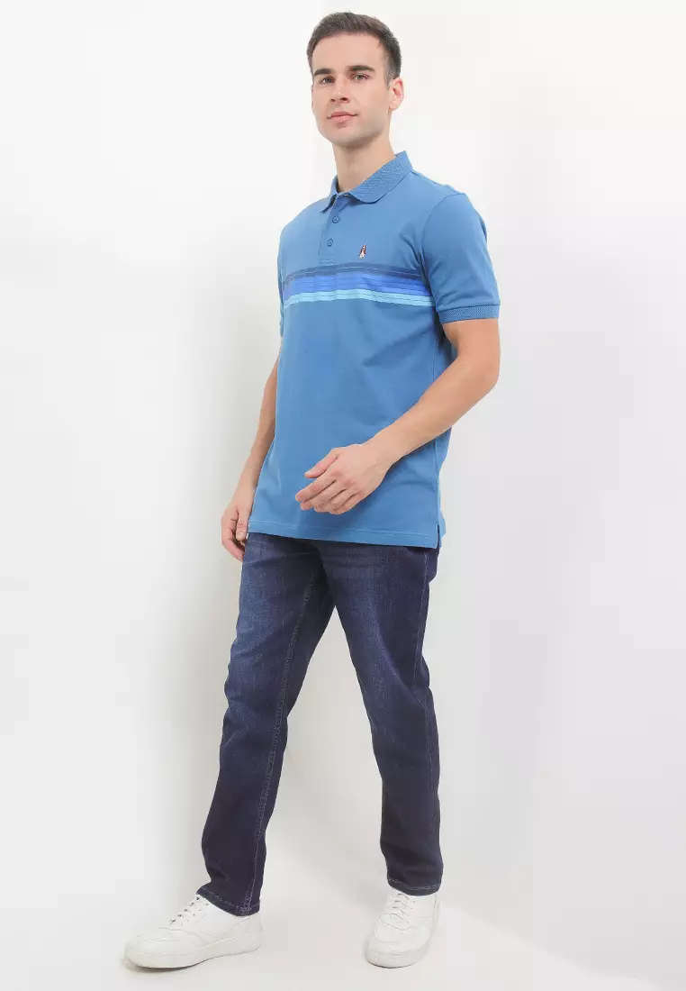 Timeo Chest Stripe Polo Shirt