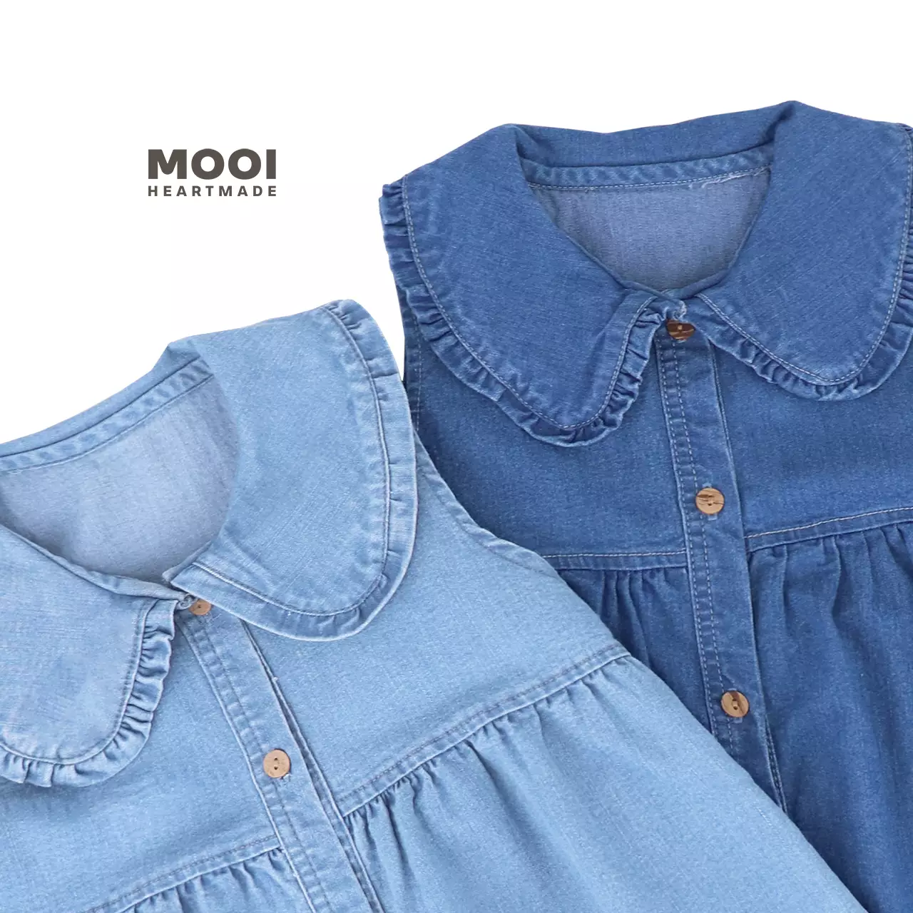 Mooi Dress Jeans Anak Kara Denim Dress - Light Blue