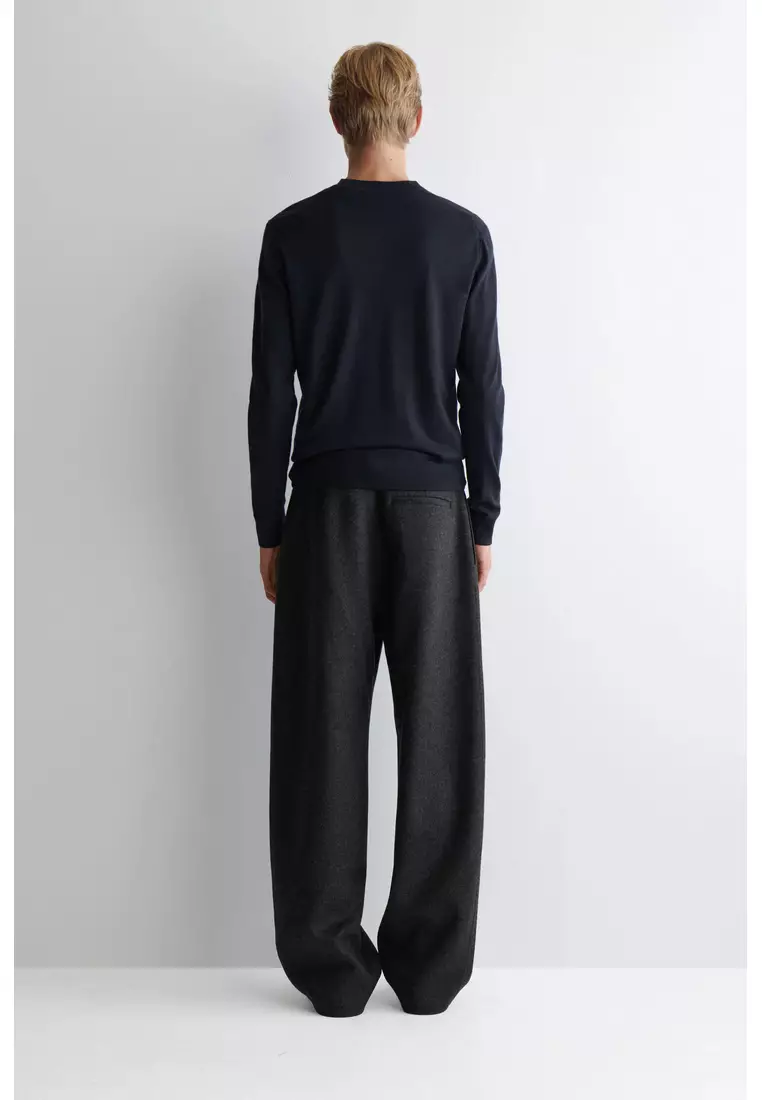 SLIM MERINO WOOL CREW-NECK JUMPER