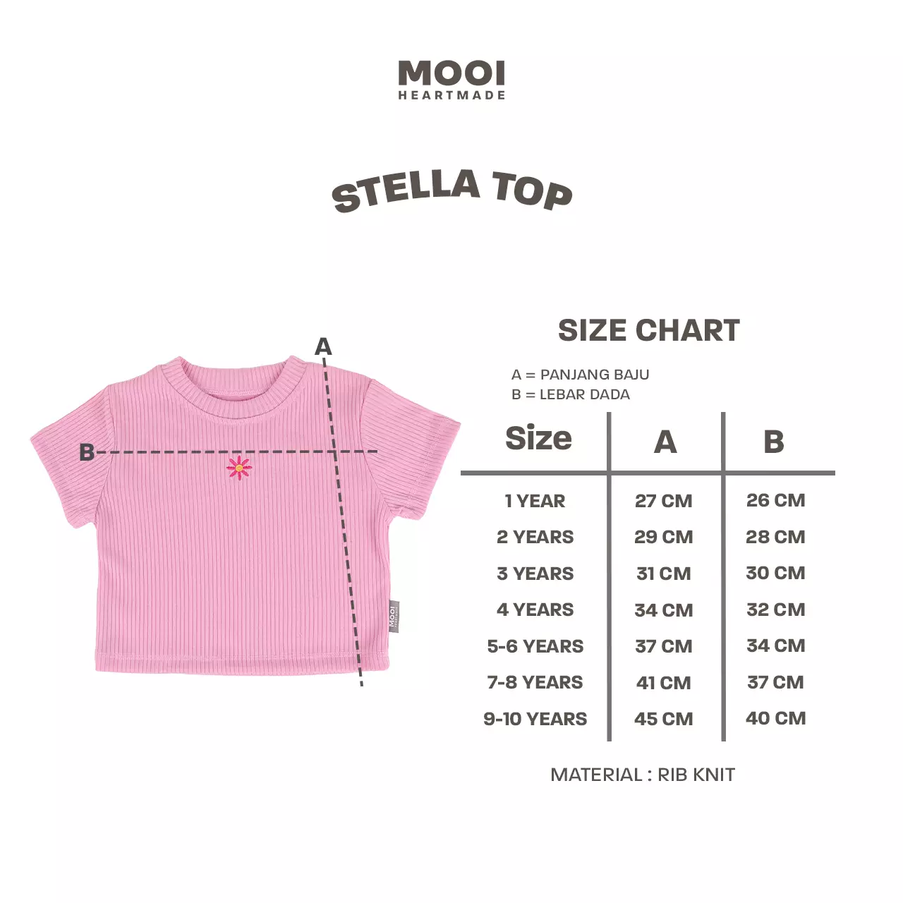 Mooi Atasan Anak Perempuan Stella Top - Aqua Glass