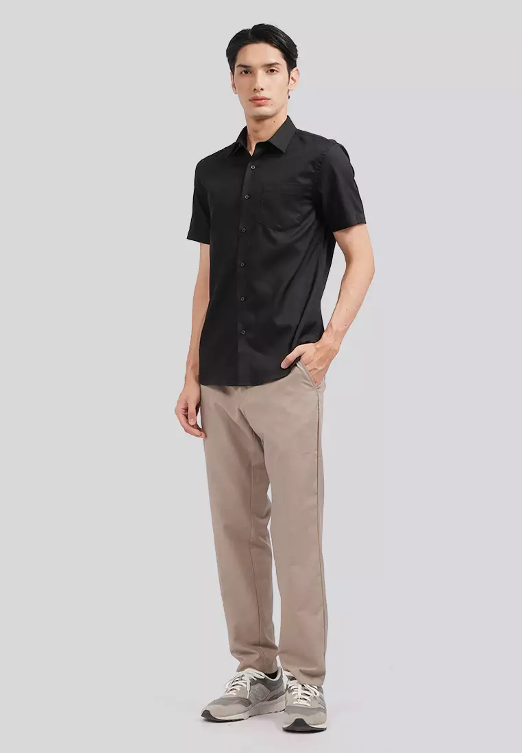 Slim Fit Short Sleeve Basic Shirt