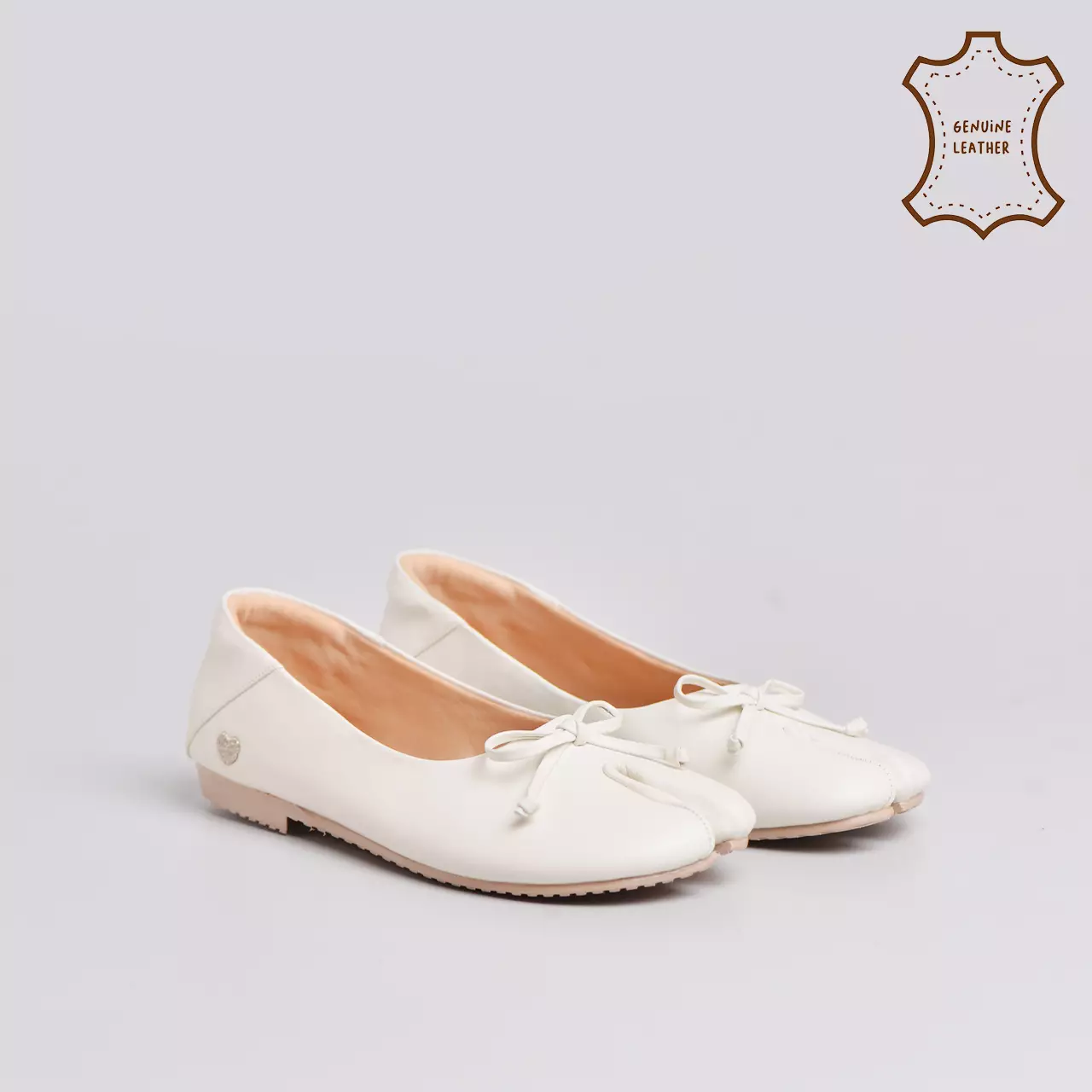 Evodia Flat Shoes Genuine Leather Cream