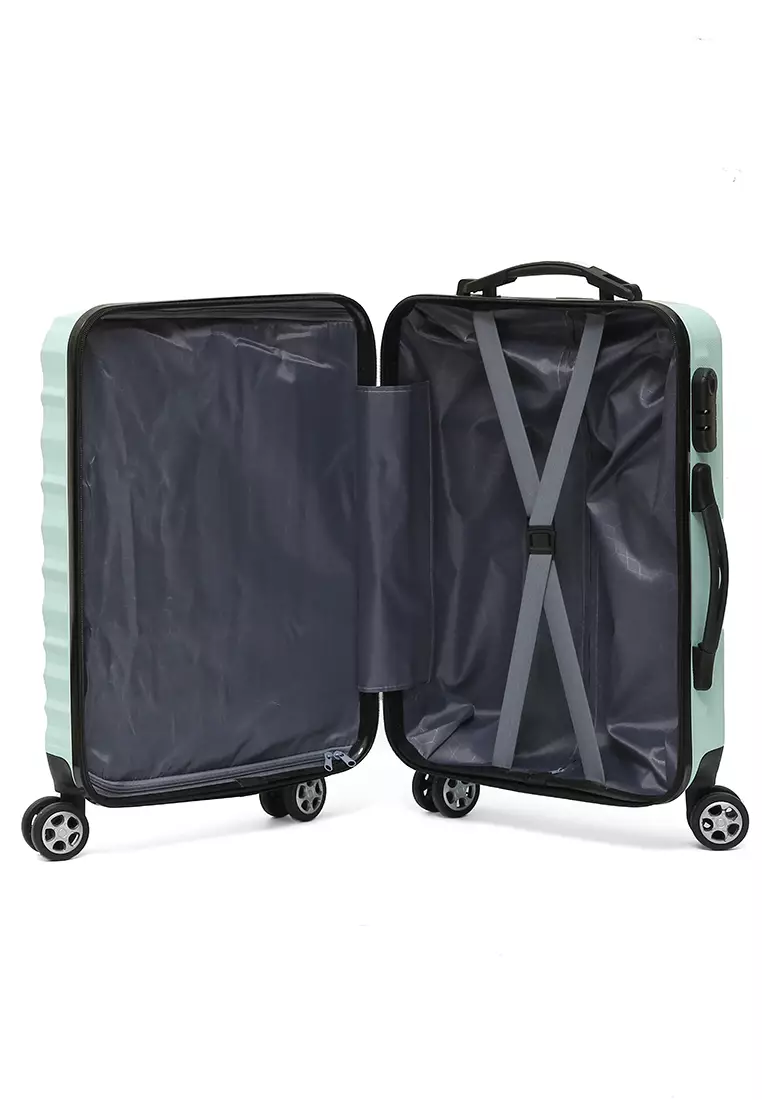 Carlton Tas Koper Hardcase Unisex Size 20Inch Suitcase Combination Lock Large Compartment Material ABS+PVC Coated ORIGINAL - Mint