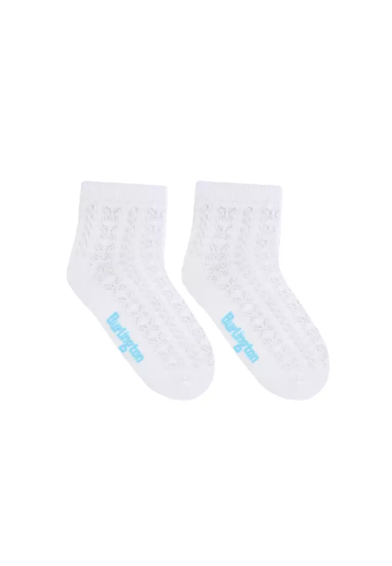 Burlington Children's Embossed Cotton Thin Casual Ankle Socks 3 pairs in a pack BGCMG1