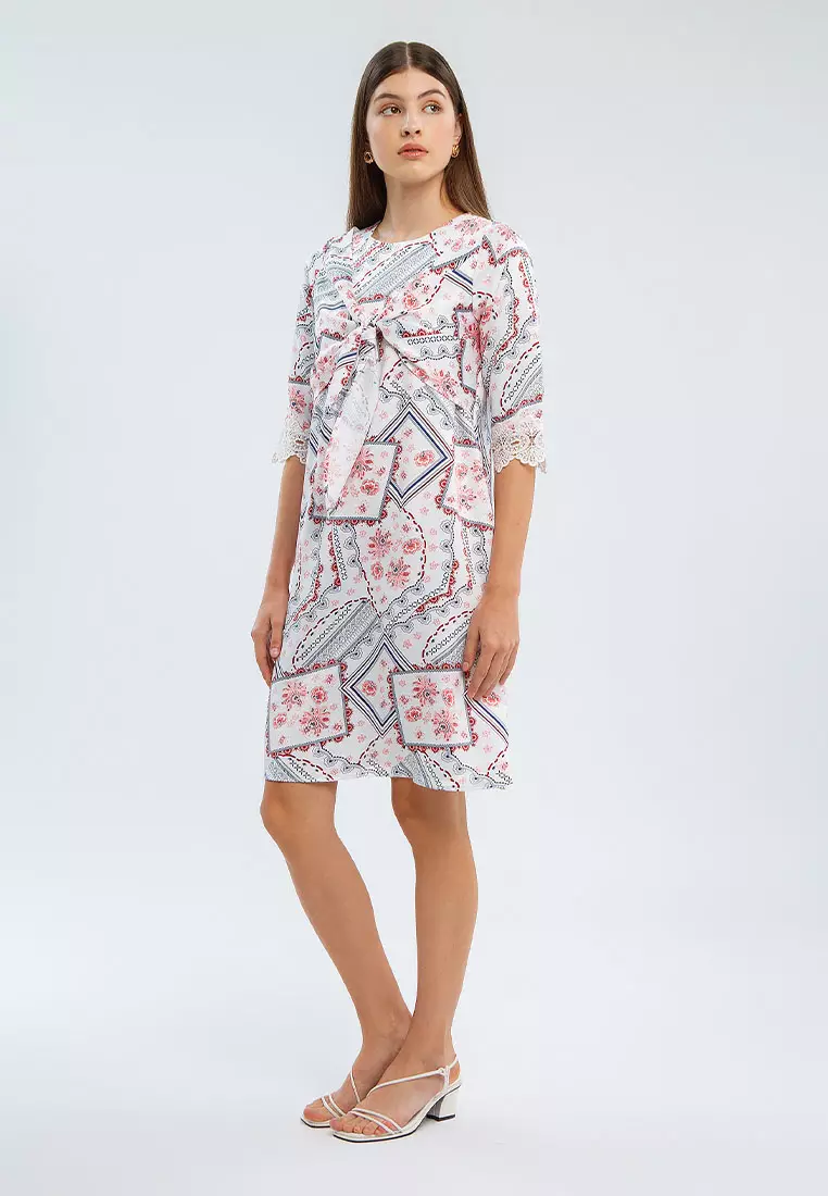 Minimal Giandra Dress Red White