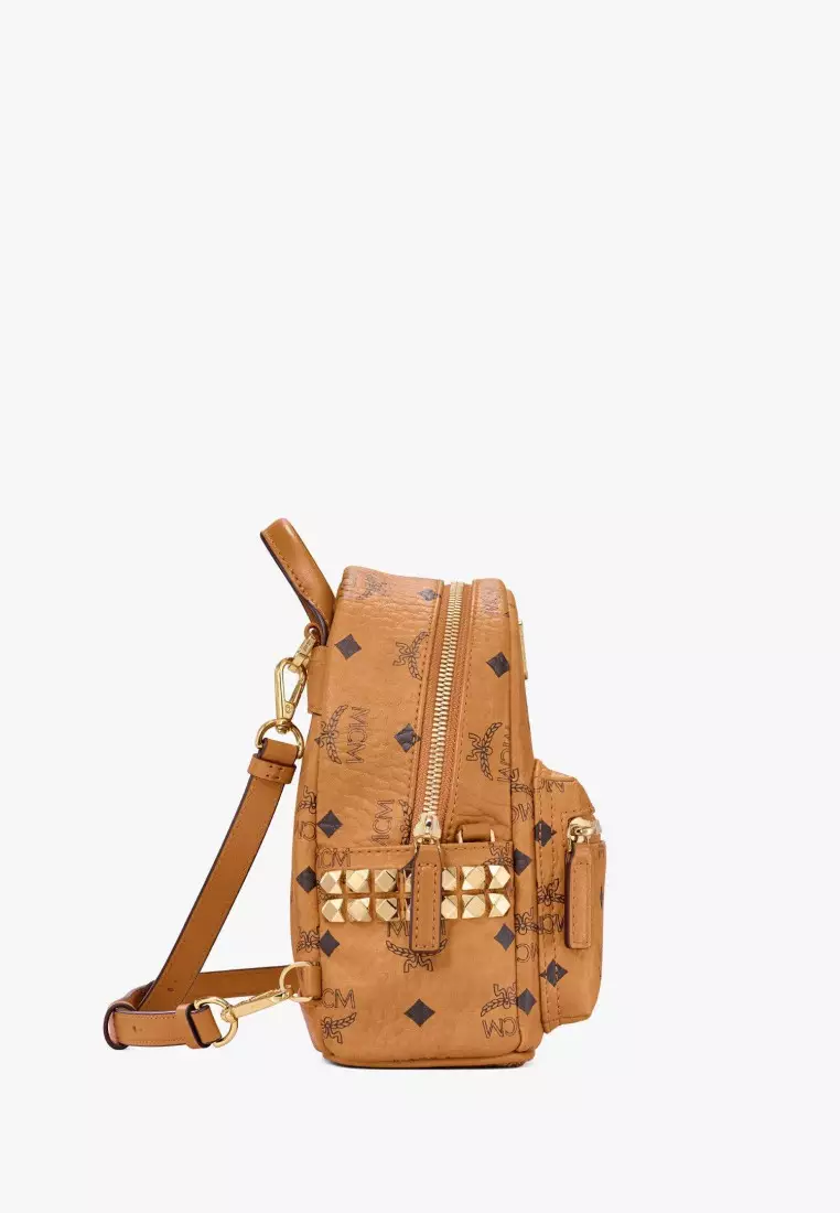 Buy MCM Stark Bebe Boo Side Studs Backpack in Visetos 2024 Online