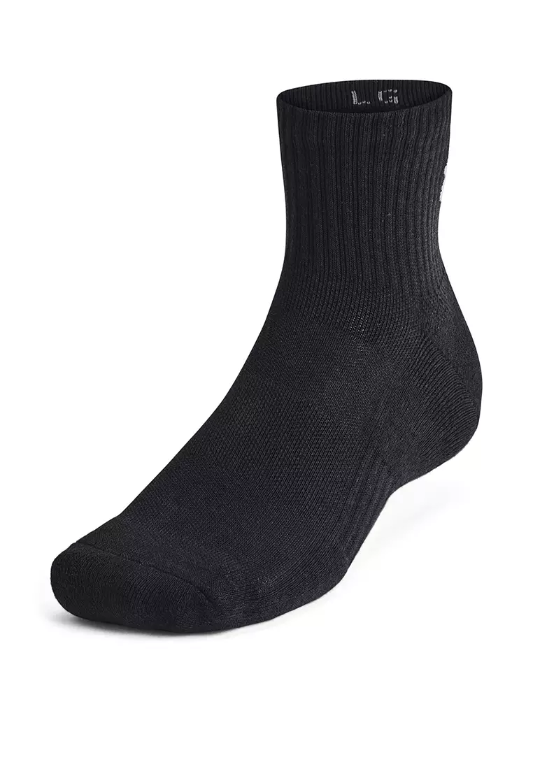 Under Armour Unisex UA Training Cotton 3-Pack Quarter Socks