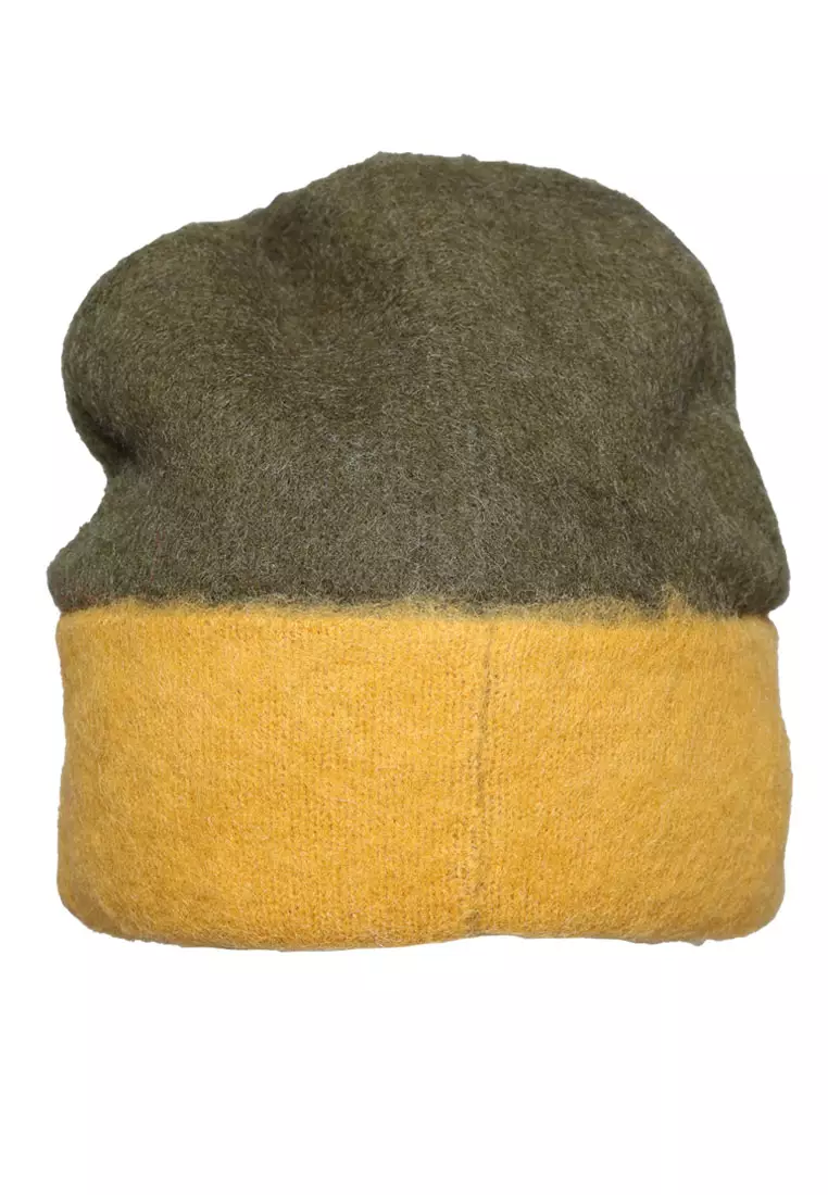 Khaki Green Two-Toned Beanie