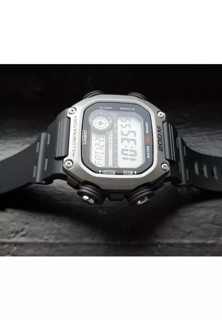 Men Digital Watch DW-291H-1AV Black Resin Strap