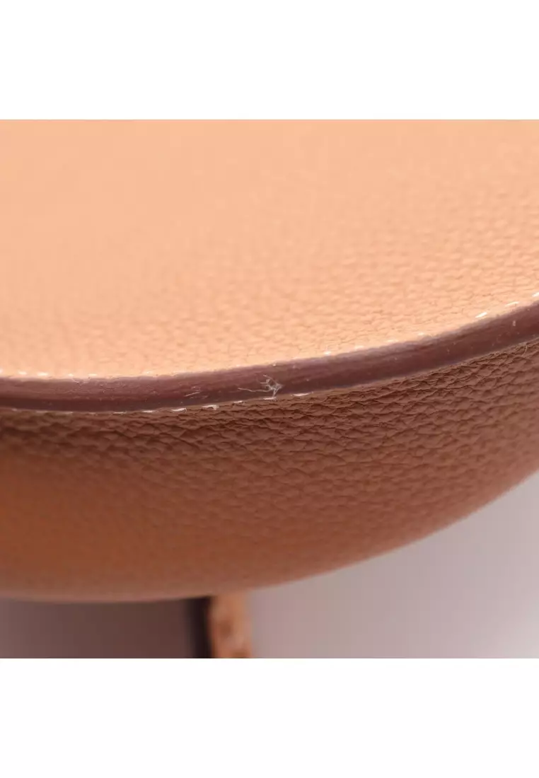 Pre-Loved Hermès perspective Cavaliere 21 gold Shoulder bag Togo Brown silver hardware U stamp
