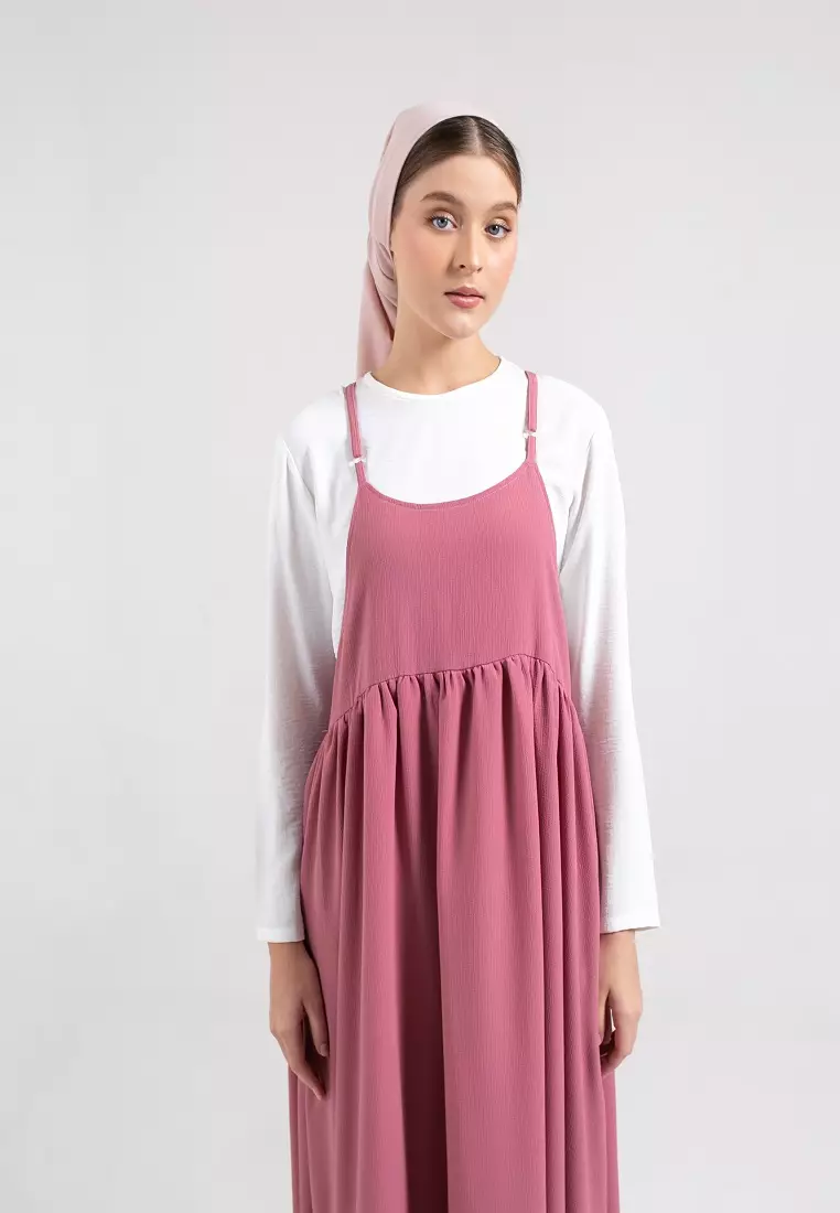 Talia Overall Dress Pink