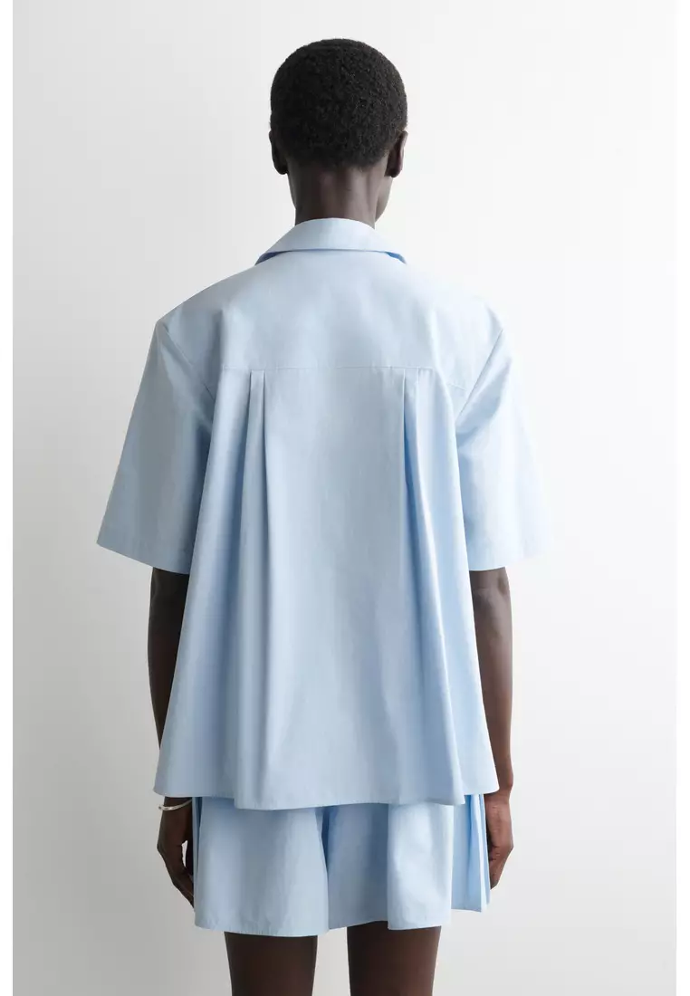 PLEATED COTTON SHIRT