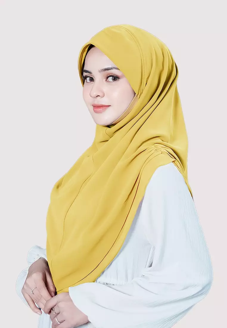 HIJAB INSTAN IRISH - LIGHT MUSTARD