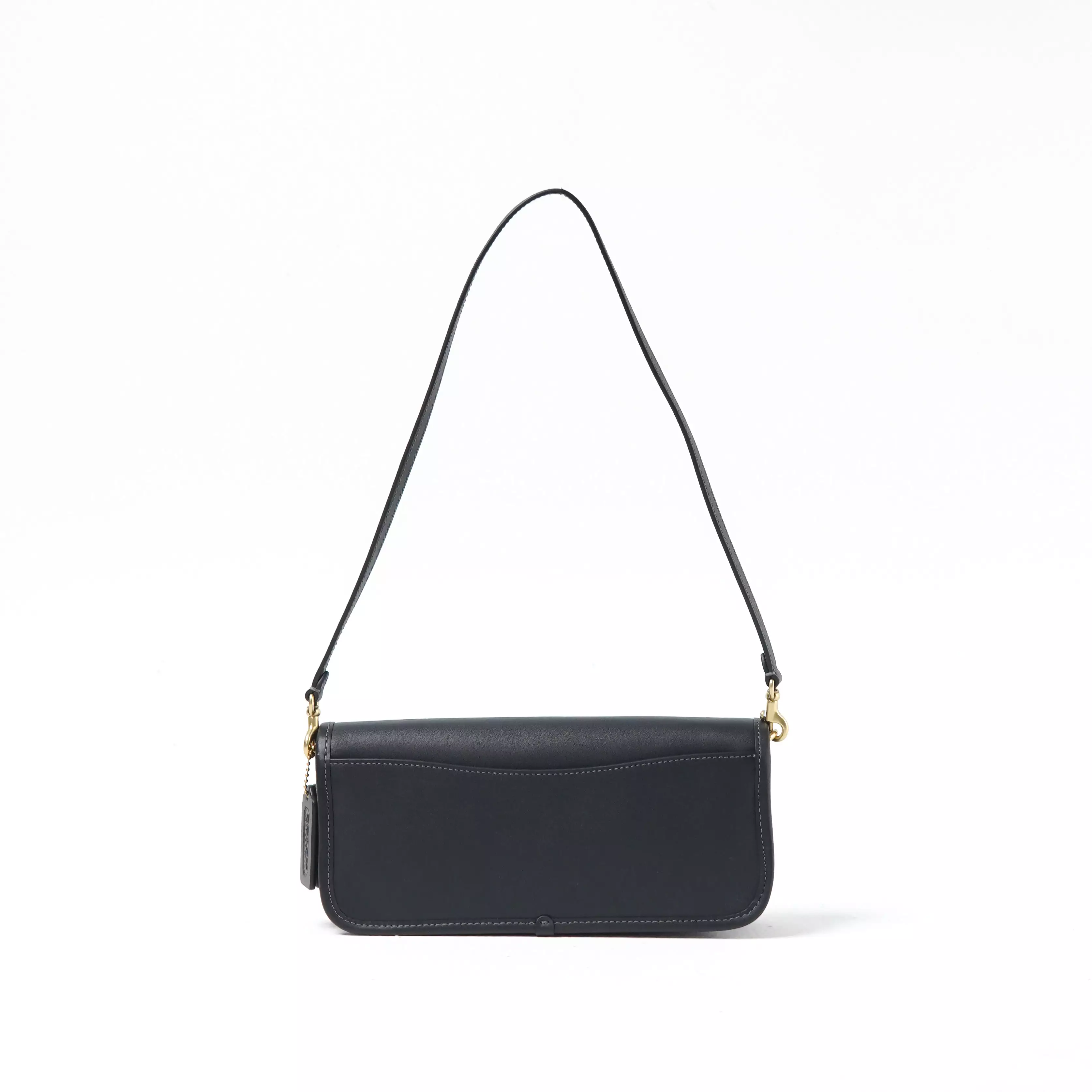 Tas COACH DINKY GHW LEATHER BLACK SHOULDER BAG WITH CHAIN 100% ORIGINAL