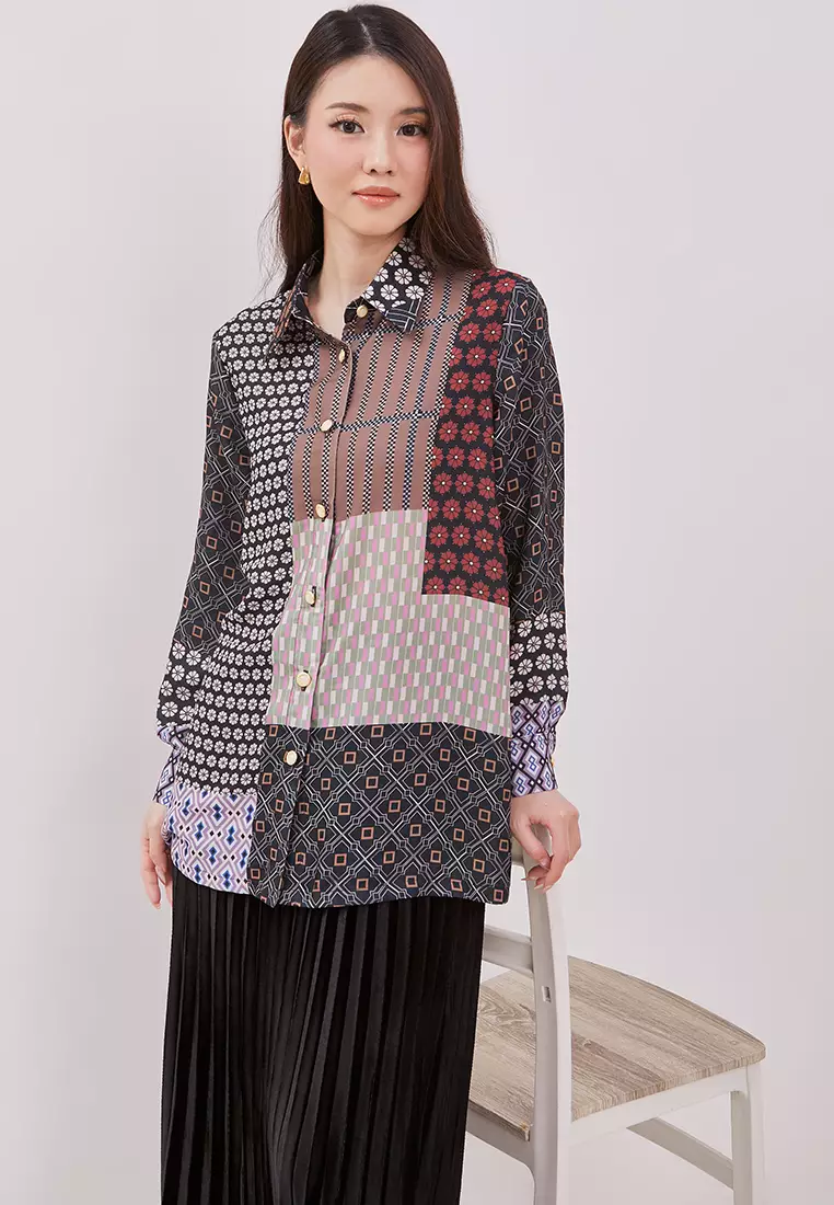 Kamilaa by Itang Yunasz Kara Shirt Brown