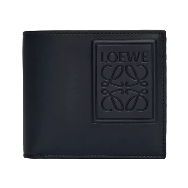 Anagram Patch Bifold Wallet Calfskin Black