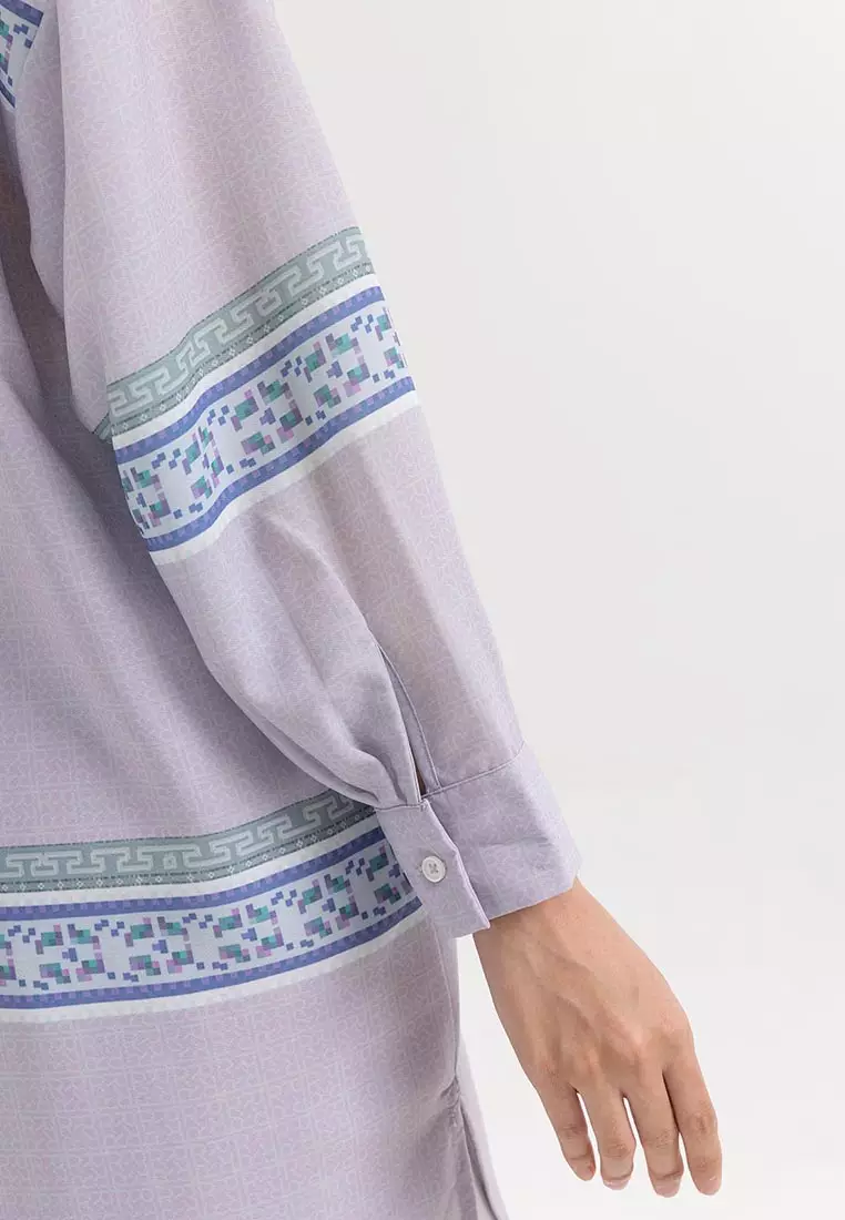 Ria Miranda Dusty Lavender Qistiana Shirt