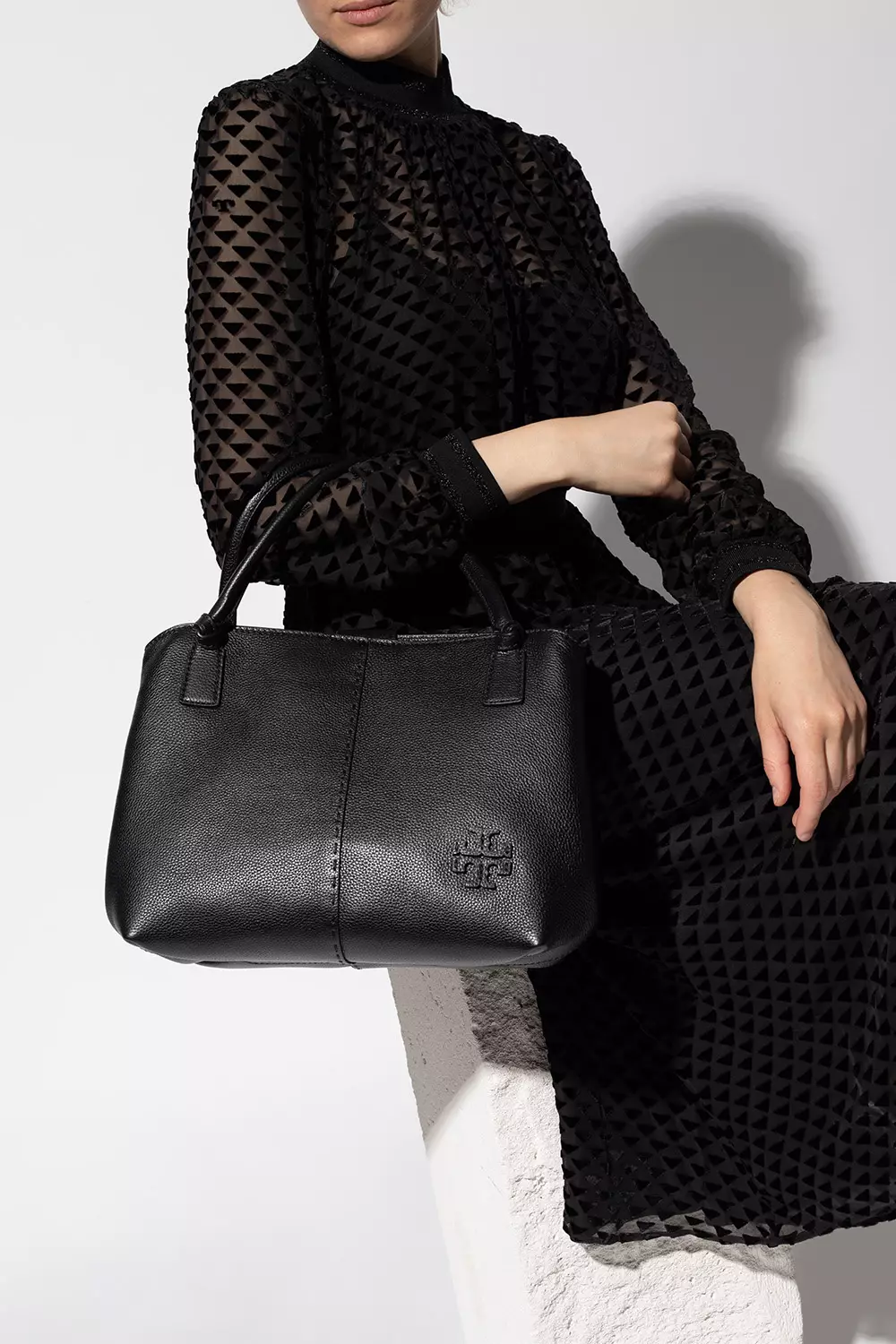 Tory burch mcgraw zip top satchel on sale
