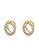estele gold Estele Non-Precious Metal 24kt Gold and Silver Tone Plated AD Stone Stud Earrings for Women CA639ACAD2CDC7GS_1
