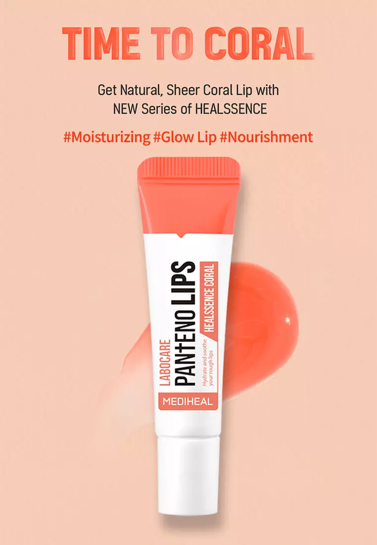 Pantenolips Healssence Coral, 10ml BUNDLE x 2PCS Tinted Lip Balm