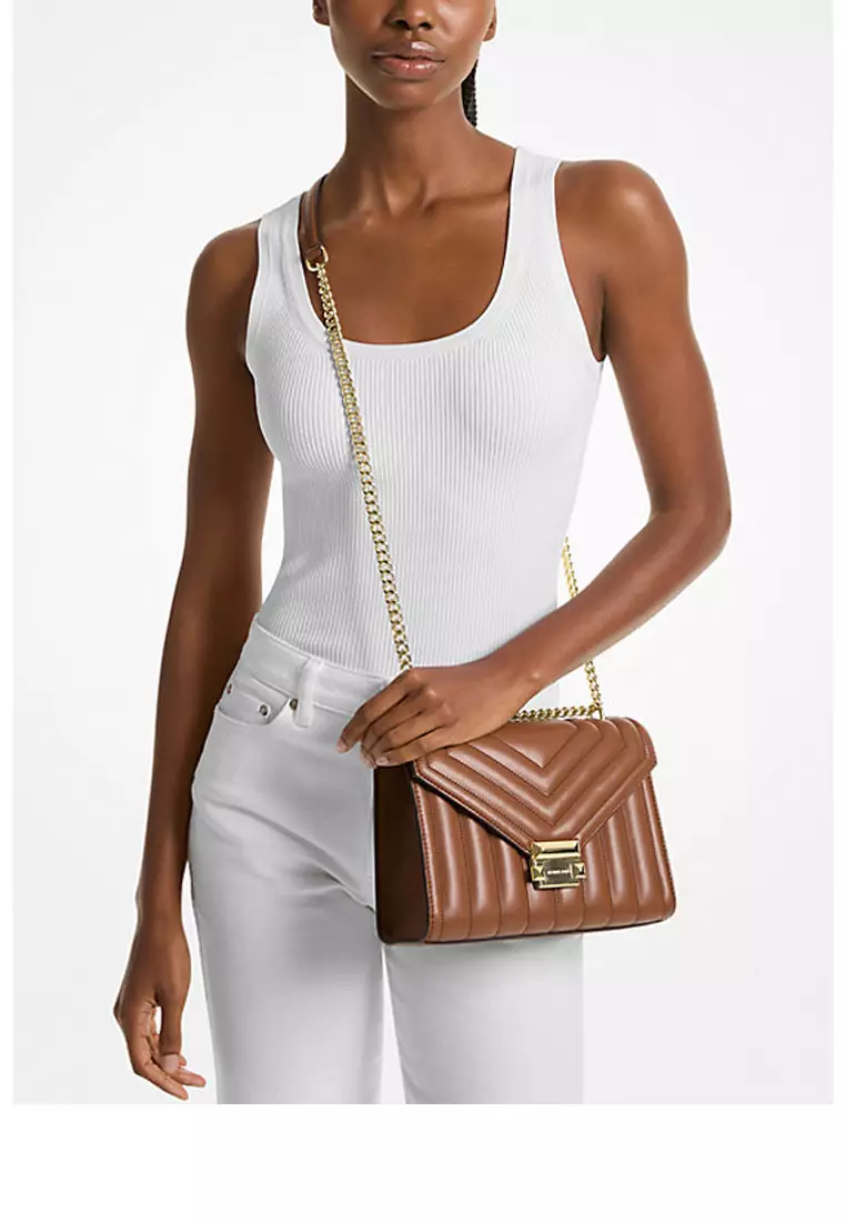 Medium Leather Whitney Quilted Leather Satchel Buy Michael Kors