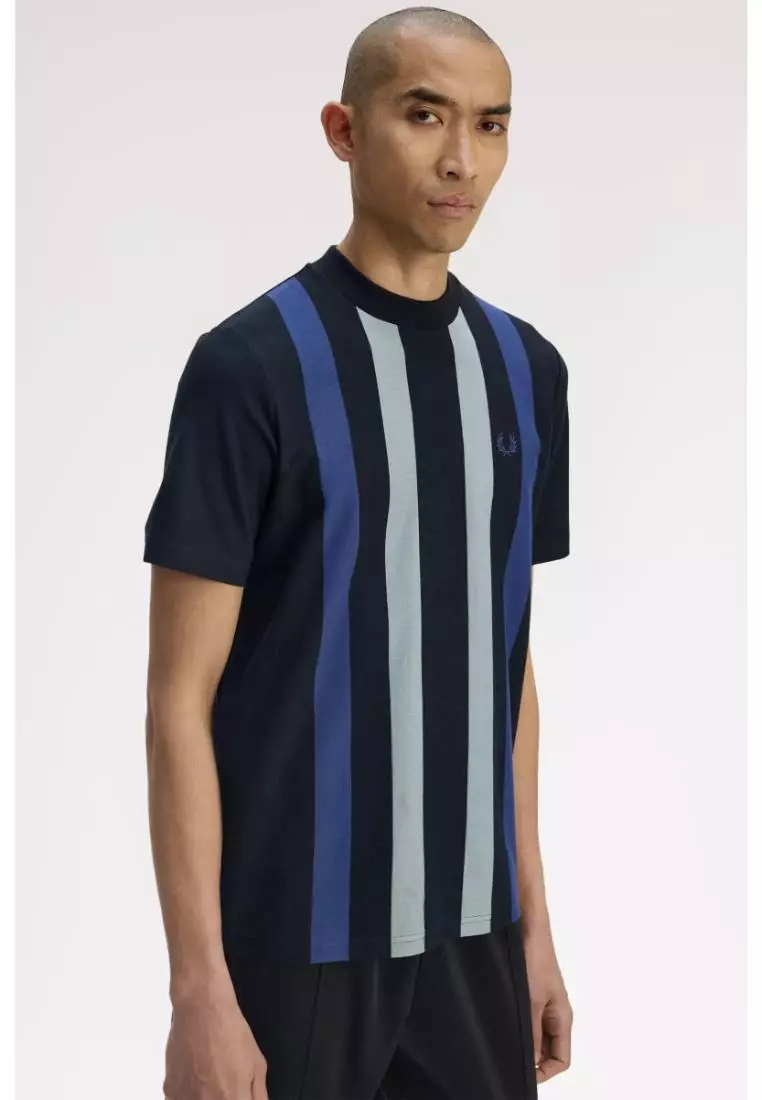 Buy Fred Perry Fred Perry M1761 Vertical Stripe T-Shirt (Black