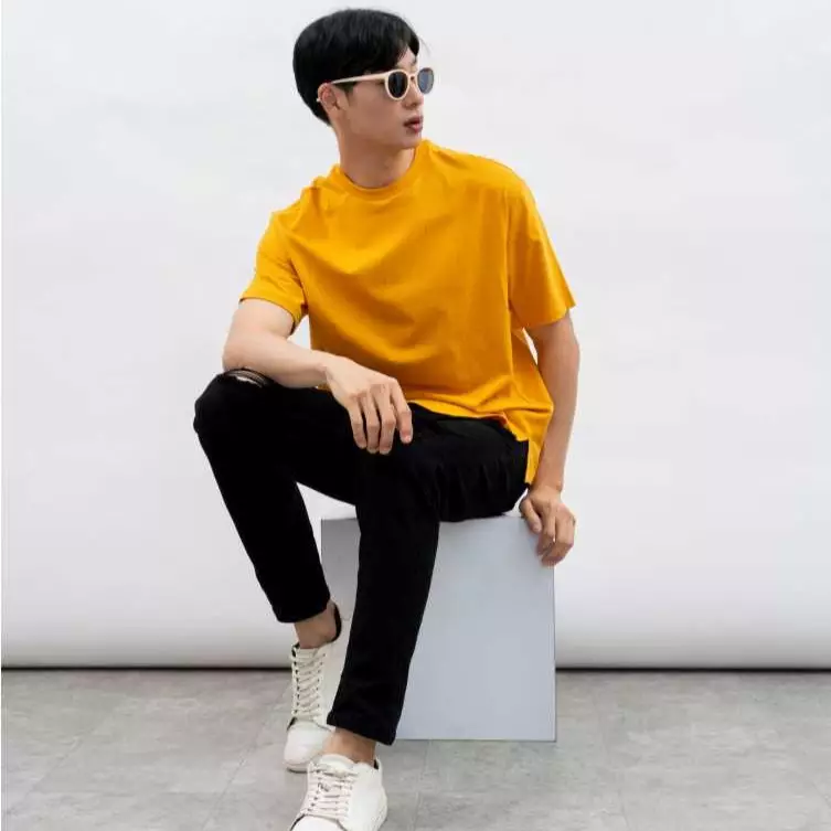 Kale Dexter Mustard/ Kaos Oversize Lengan Pendek Pria / Unisex