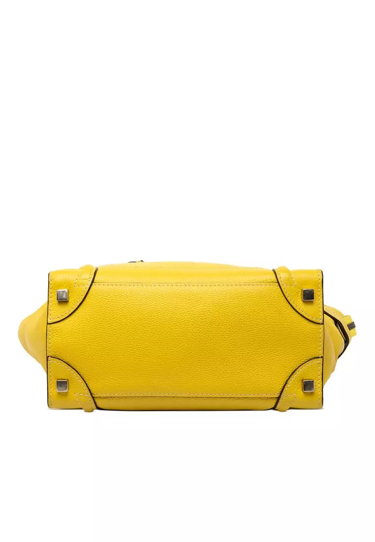 Pre-Loved Celine Micro Drummed Calfskin Luggage Tote