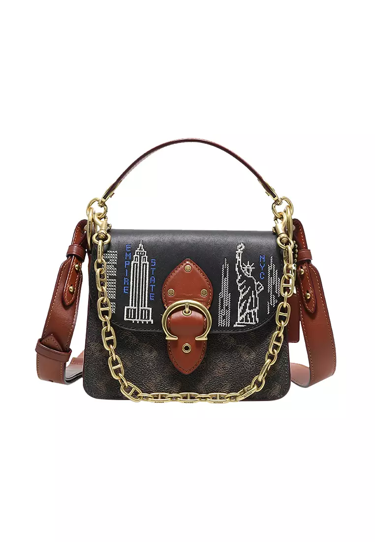 COACH®  Disney X Coach City Tote With Signature Canvas Interior And  Maleficent Motif