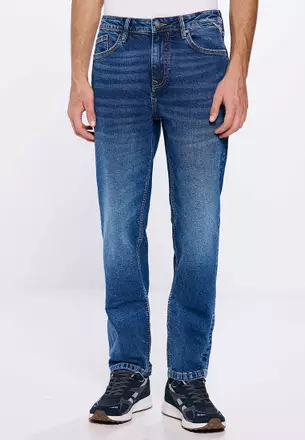 Vaqueros SPRINGFIELD Slim Dark Blue Para Hombre | Corte Ajustado, Tela Elástica Y Lavado Oscuro