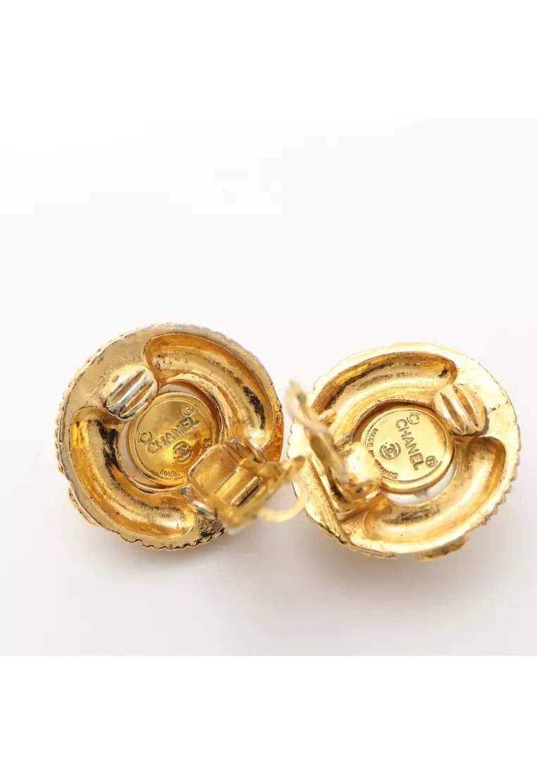 CHANEL-CoCo-Mark-Drop-Earrings-Imitation-Pearl-Champagne-Gold-A19P –  dct-ep_vintage luxury Store