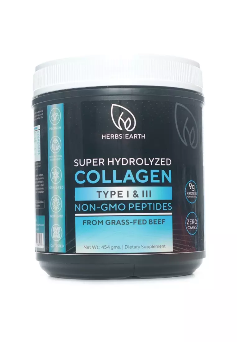 Buy Herbs of the Earth Super Hydrolyzed Collagen Powder Type 1 And 3