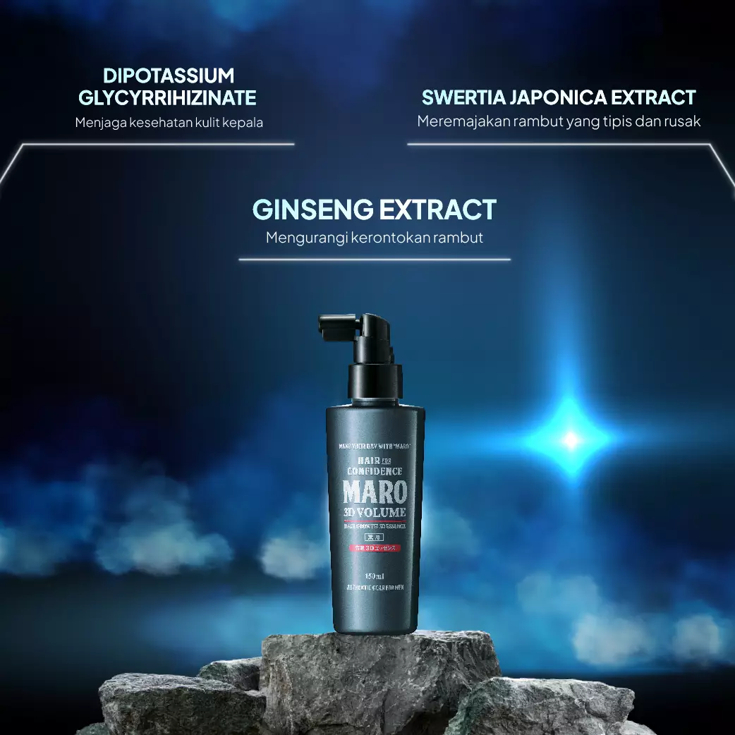 MARO 3D Volume Hair Essence 150ml - Essence Tonik Rambut Rontok dan Tipis