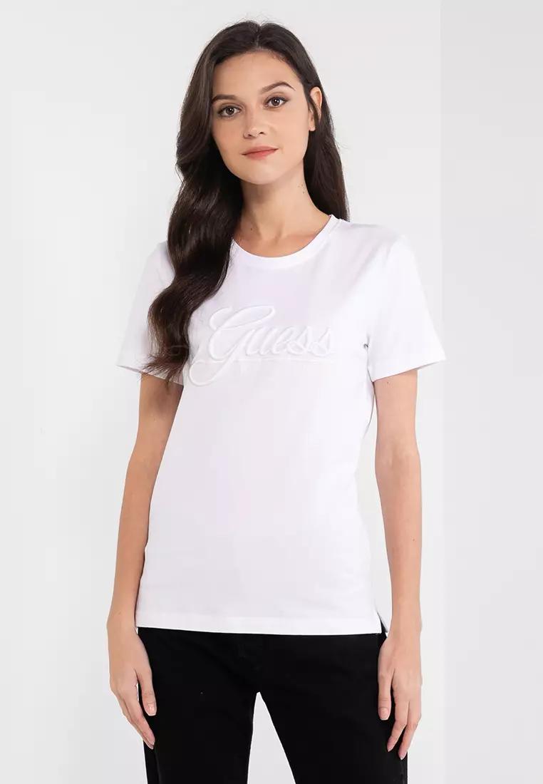 Buy Guess Short Sleeve Script Tee 2024 Online ZALORA Philippines