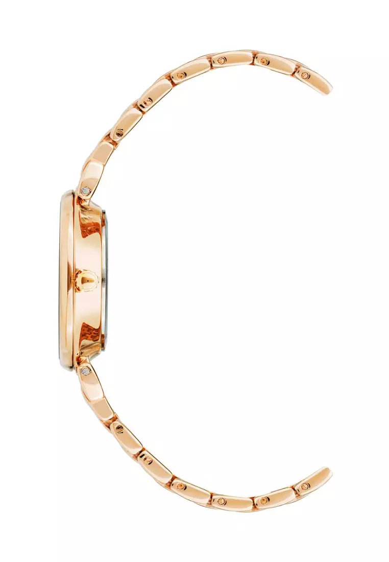 AK2158BHGB0000 Rose Gold Round Watch with Rose Gold Dial in Stainless Steel Band