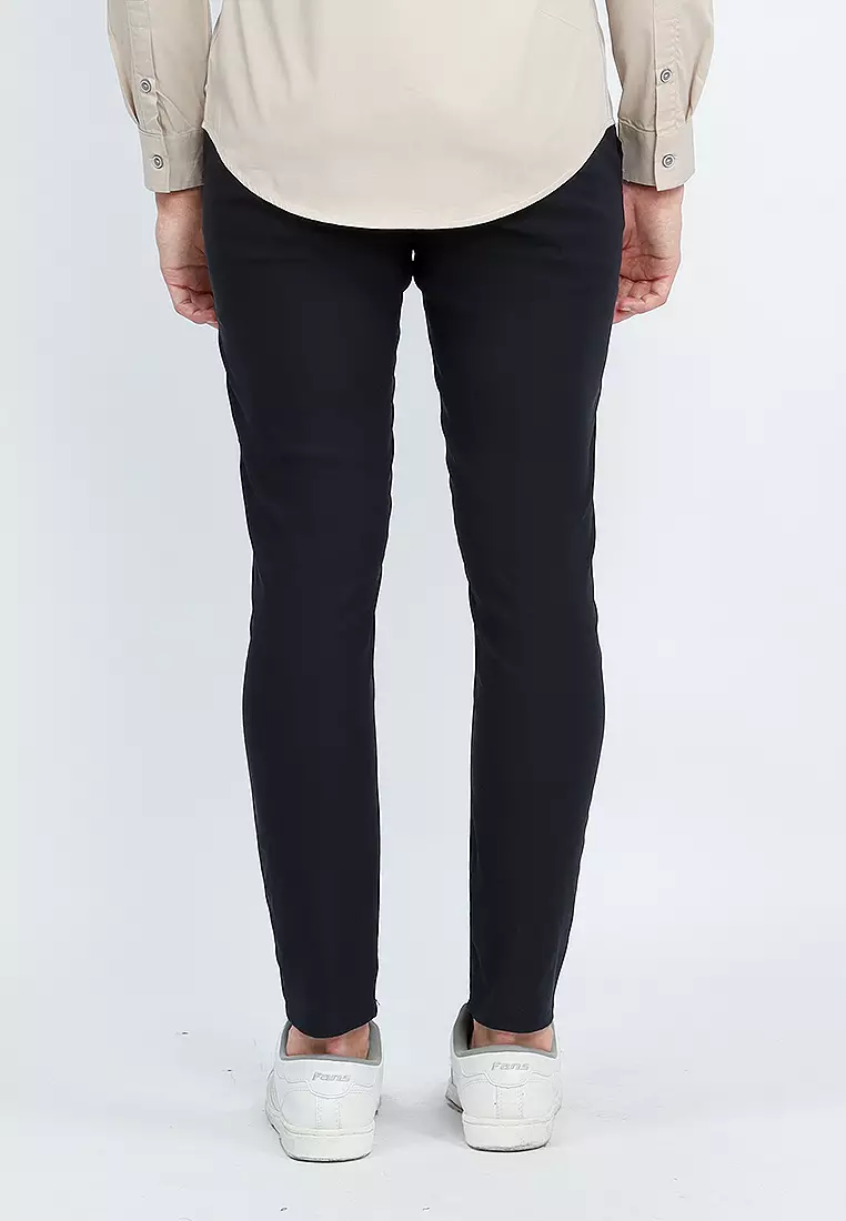 Celana Chinos Long Pants Nylon Stretch OXCON Black